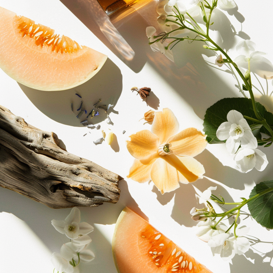 In Not Of perfume bottle by Arm's Reach, a Black-owned niche fragrance brand, savory fruity floral scent